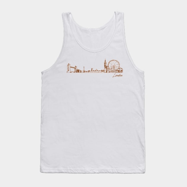 London hand drawn skyline Tank Top by SerenityByAlex